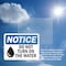 Signmission Do Not Turn On The Water, 10 in W x Rectangle, Plastic OS-2PACK-NS-P-710-L-11394 - alternate 6